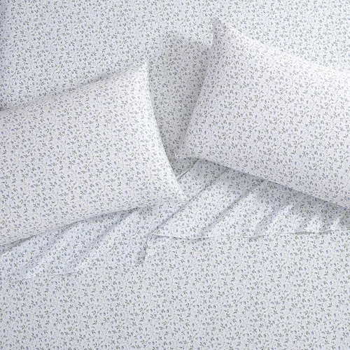 Miniatura 4 de Laura Ashley - Juego de sábanas Queen, Sábanas de cama extremadamente suaves con una sensación ligera y naturalmente sedosa de algodón satinado