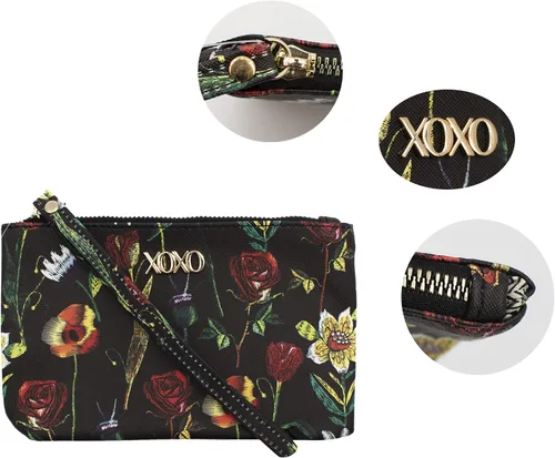 Miniatura 5 de XOXO Pulsera grande Saffiano multifunción sólida estampada para mujer Negro