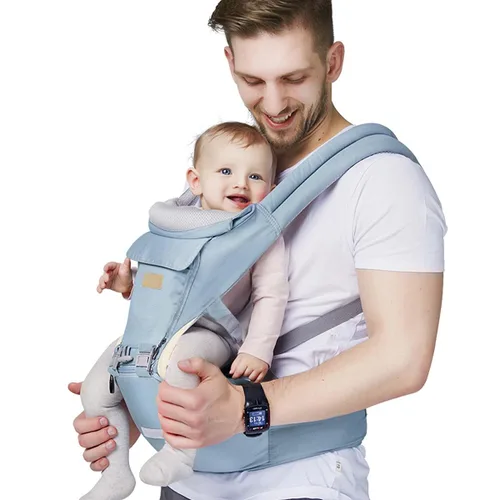 Miniatura 16 de FRUITEAM Portabebés de recién nacido a niño pequeño, taburete de cintura certificado de seguridad con asiento de cadera, portabebés ergonómico 6