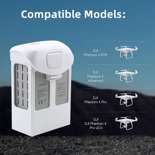 Miniatura 3 de KUWATA Batería de vuelo inteligente para DJI Phantom 4 Pro, Phantom 4 Advanced/RTK, 5870mAh, batería extendida con cámara Drone