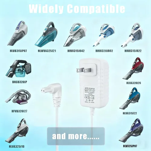 Miniatura 2 de Cargador de repuesto de 15 V para Black and Decker Dustbuster HLVA315J HH1315JO42 HLVA315J22 HNVB115J10 adaptador de cable de alimentación