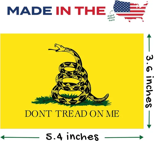 Miniatura 6 de Stickios Adhesivo de Bandera Gadsden 'Dont Tread On Me' - Calcomanía Patriótica Bandera Americana 1776 para Autos, Camiones y Ventanas de Vehículos