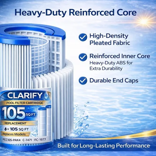 Miniatura 5 de CLARIFY El filtro de piscina CCP420 reemplaza Pentair Clean and Clear Plus 420, PCC105-PAK4, Ultral-A6, Unicel C-7471, R173576, Filbur FC-1977