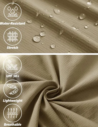 Miniatura 60 de Pantalones de senderismo para hombre, ligeros, resistentes al agua, de secado rápido, pesca, viajes, campamento, al aire libre, transpirables
