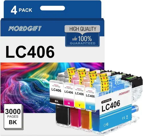 LC406 - Cartuchos de tinta de repuesto compatibles con Brother LC406 para impresora Brother MFC-J4335DW MFC-J6555DW MFC-J4345DW MFC-J4535DW (negro,