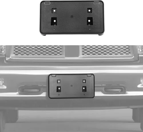 CheroCar Marco de soporte de placa frontal para Dodge RAM 1500 2002-2009, accesorios exteriores para automóvil, elegante marco de matrícula frontal,