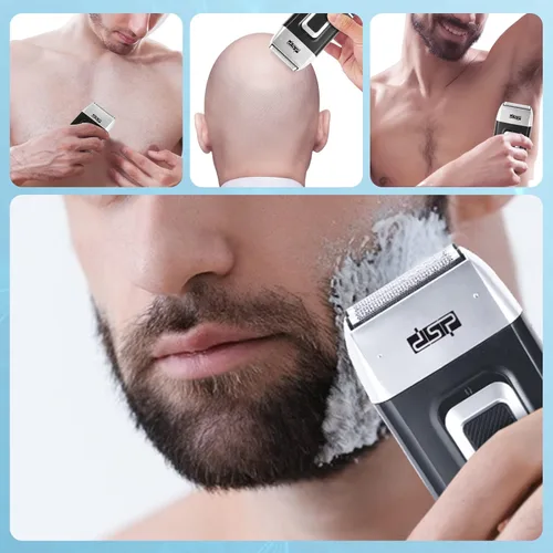 Miniatura 5 de DSP® Afeitadora de cabeza calva para hombres, afeitadora calva para hombres, maquinilla de afeitar impermeable para afeitar, eléctrica, inalámbrica