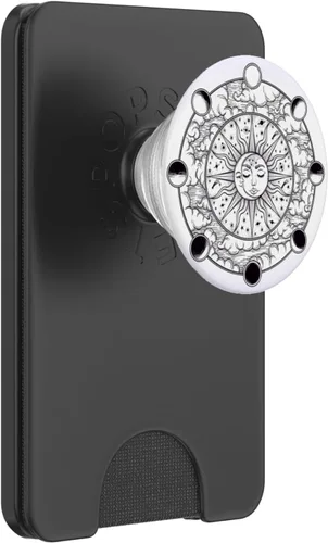 Miniatura 7 de Retro Vintage Sun And Moon Crescent Faces con fases de la luna PopSockets PopGrip: agarre intercambiable para teléfonos y tabletas