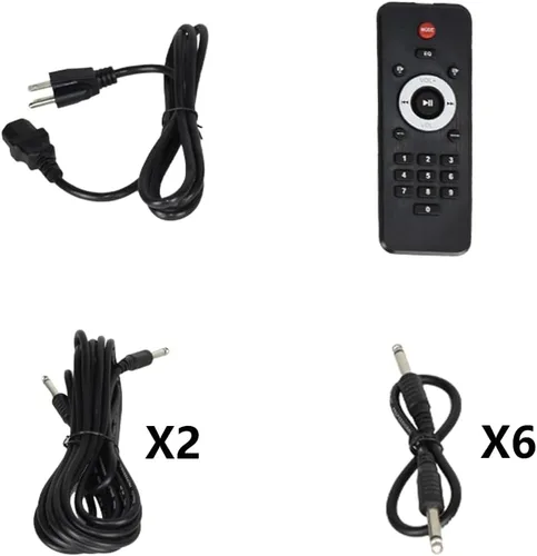 Miniatura 9 de PRORECK Club 3500 Subwoofer de 15 pulgadas 3000 W Sistema de altavoces PA alimentado por DJ, conjunto combinado con 8 altavoces de matriz