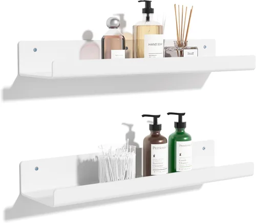 upsimples Estantes acrílicos para decoración de pared, estante de exhibición de 15 pulgadas, organizador de perfumes para baño, dormitorio, sala de