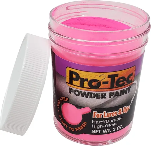 Miniatura 37 de Pro-Tec Pintura en Polvo para Jigs y Señuelos, Pintura para Señuelos de Pesca de Cabeza de Jig Resplandor verde brillante