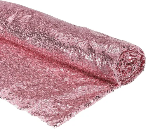 Miniatura 13 de PATIKIL Tela de lentejuelas negra, 4 yardas de longitud 4.9 pies de ancho, tela de malla con lentejuelas con purpurina completa para coser