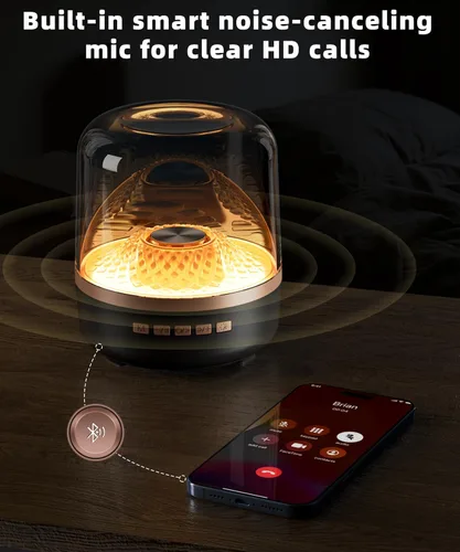 Miniatura 16 de Altavoz Bluetooth con sonido HD y luces, inalámbrico portátil, batería de larga duración, emparejamiento TWS, para el hogar, fiesta, al aire libre