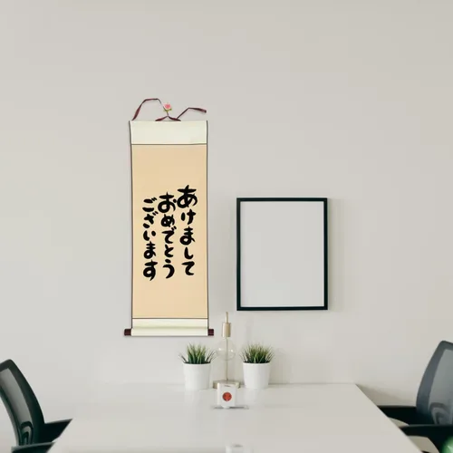 Miniatura 6 de Caligrafía china en blanco pergaminos colgantes de dibujo rollos de papel oficina colgante de pared en blanco pergaminos 1 pieza dorado
