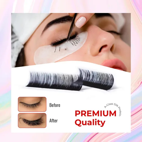 Miniatura 7 de THE LASH SUPPLY PREMIUM - Extensión de pestañas de volumen 0.03, 0.05, 0.07 de grosor - longitud de mezcla C/CC/D y 0.354-0.787 in, extensiones