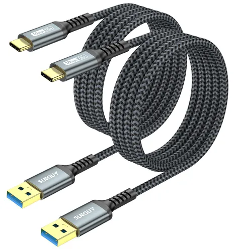 Miniatura 13 de SUNGUY Cable USB C para Android Auto de 10 Gbps, 1.5 pies 3A USB 3.1 Gen 2, carga rápida y transferencia de datos, cable USB C CarPlay, compatible