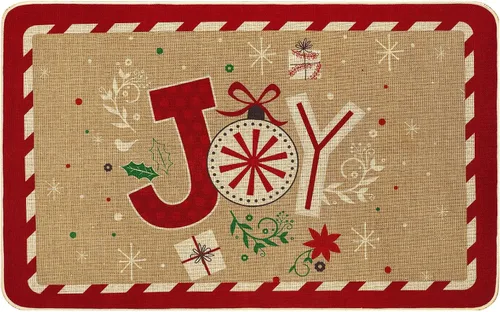 Miniatura 8 de Ruisita Felpudos de Navidad de 31.5 x 20 pulgadas, antideslizantes, tapete de Navidad para camión, feliz Navidad, bienvenida, felpudo delantero