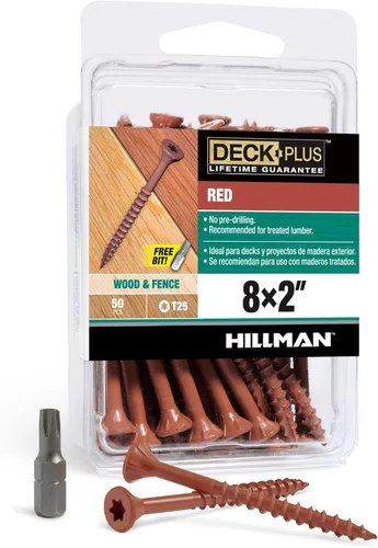 Miniatura 9 de Deck Plus Tornillos para valla y madera exterior con revestimiento epoxi de 3 pulgadas #10 x 3 Torx/Star Drive Incluido, rosca gruesa, tornillo