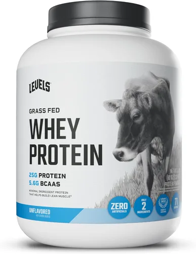 Miniatura 31 de Levels - Polvo de proteína de suero alimentado con pasto, sin artificiales, 24G de proteína, chocolate puro, 5 libras