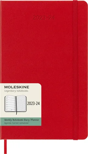 Miniatura 14 de Moleskine Agenda semanal 2023-2024, 18M, grande, negro, tapa dura (5 x 8.25)