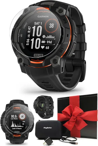 Miniatura 19 de PlayBetter Garmin Instinct 3 Alpine Rush AMOLED (citrino, 1.772 in) caja de regalo de reloj inteligente GPS para exteriores, linterna integrada