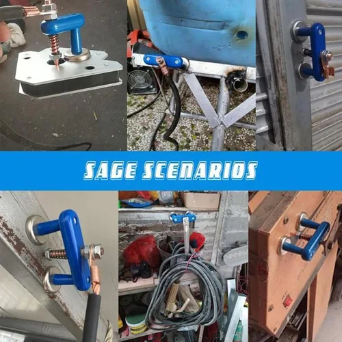 Miniatura 3 de Soporte de soldadura magnética Cabeza de imán de soldadura Accesorios de soldadura de cola de cobre Soldadura de abrazadera de tierra magnética