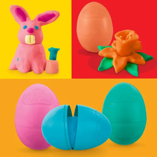 Miniatura 3 de Play-Doh Eggs - Paquete de 24 juguetes de caza de huevos de dinosaurio y dragón, compuesto de modelado para regalos de cumpleaños y recuerdos
