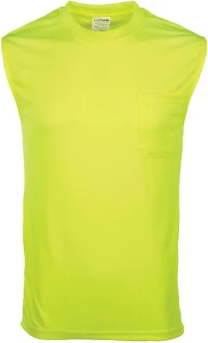 J. J. Keller & Associates, Inc. Camiseta sin mangas de alta visibilidad, absorbe la humedad, bolsillo, naranja, SAFEGEAR Lima