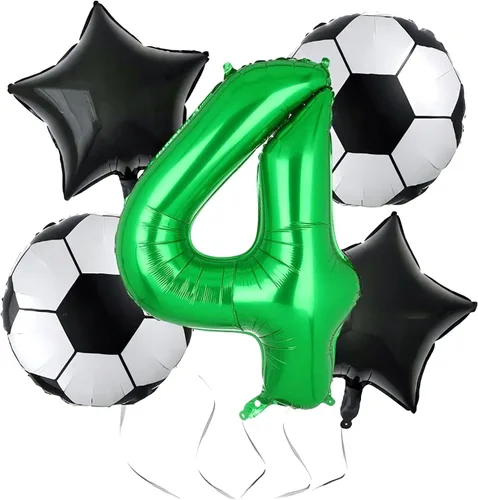 Miniatura 16 de Globos de fútbol para 2º cumpleaños, suministros para fiesta de cumpleaños de fútbol, Copa del Mundo, Deportes de fútbol, decoraciones de fiesta