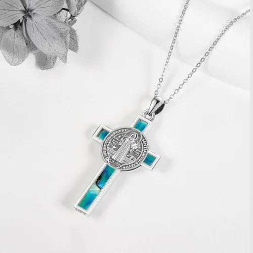 Miniatura 4 de Collar de Santa MuerteSan Miguel para hombres y mujeres, plata de ley 925, collar con colgante de Santa Muerte, amuleto de guerrero, regalo