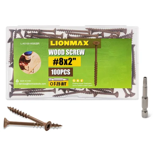 Miniatura 16 de LIONMAX Tornillos para Terraza de 1-5/8 Pulgadas, Tornillos para Madera #8 x 1-5/8", 300 PCS, Resistentes al Óxido, Recubiertos con Epoxi Exterior