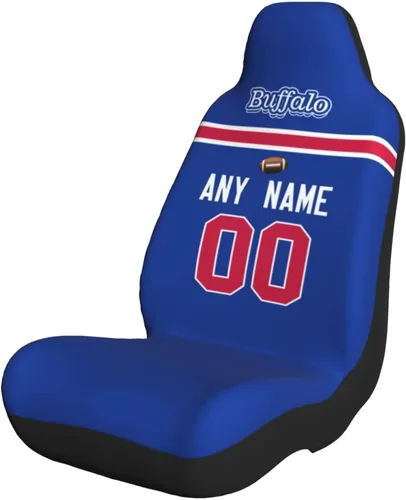 Miniatura 35 de Fundas de asiento de coche de fútbol personalizadas, accesorios personalizados para automóvil, regalos de Arizona con nombre y número, funda