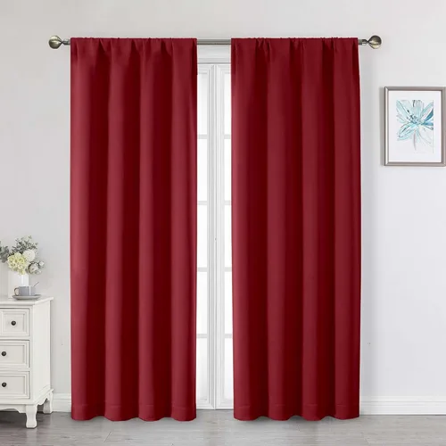 Miniatura 152 de Cortinas opacas para dormitorio, sala de estar, juego de 2 paneles de 54 pulgadas de largo, cortinas de oscurecimiento de habitación con aislamiento