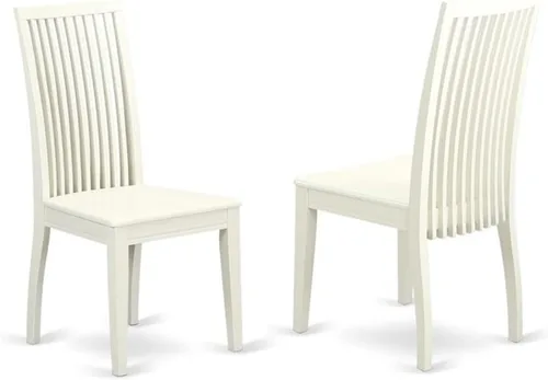 Miniatura 5 de East West Furniture IPC-BMK-W Ipswich - Sillas de comedor con respaldo de listones, juego de 2, suero de leche y cereza