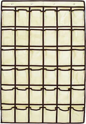 Miniatura 13 de Organizador para colgar sobre la puerta, para el aula, para colgar en la pared, puerta, armario, bolsa de almacenamiento de tela duradera, 12 Gris