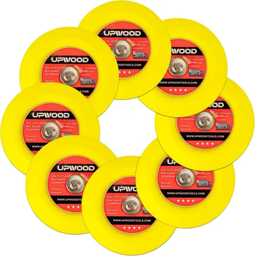 Miniatura 10 de 8 unids 2 pulgadas M6 hilo gancho y bucle almohadilla de respaldo para mini lijadora de aire pulidora