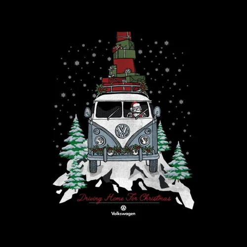 Miniatura 2 de Volkswagen Driving Home Christmas Camper - Camiseta para mujer