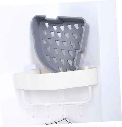 Miniatura 4 de Cabilock Organizador de baño, cesta sobre estante de inodoro, estante de montaje en pared, estante de almacenamiento de plástico, soporte