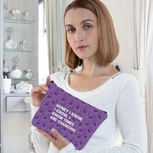 Miniatura 14 de WZMPA Bolsa de maquillaje cosmética para fanáticos de la música, regalo inspirado en la música, miel, sé que conozco, bolsa de maquillaje con Miel