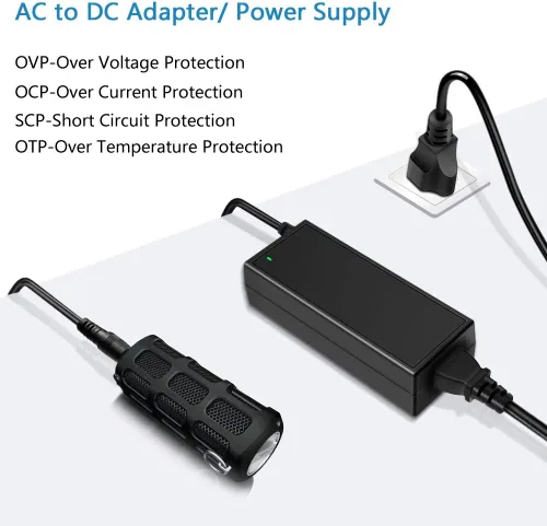 Miniatura 5 de SHNITPWR Adaptador de fuente de alimentación de 12V 5A 60W Convertidor de CA CC 100V ~ 240V a 12 voltios Transformador de 5 amperios 0.217x0.098 in
