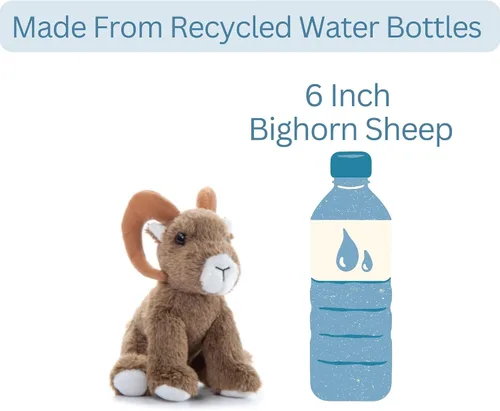 Miniatura 4 de The Petting Zoo Bighorn - Peluche de oveja, regalos para niños, animales salvajes del zoológico de Onez Babiez, peluche de oveja borregosa, 6