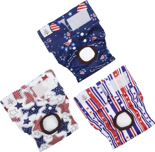 Miniatura 23 de CuteBone - Pañales para perras, paquete de 3 unidades para perritos, talla XS, D14XS