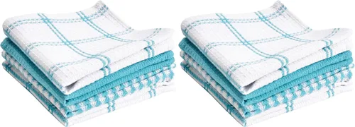 Miniatura 28 de T-Fal Paños de Cocina Premium con Textura de Waffle: Altamente Absorbentes, Súper Suaves y Duraderos - 100% Algodón, 12"x13" Toalla Plana con Brisa