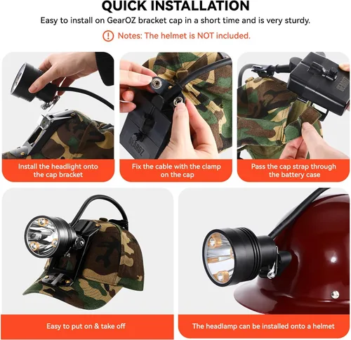 Miniatura 6 de GearOZ Coon - Luces de caza para Coyotes Hog Predators, 10 W recargable e impermeable IPX5, 6 modos de iluminación, 45000LUX LED de 4