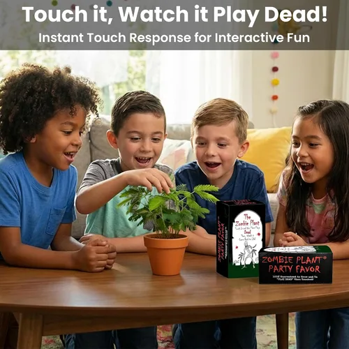 Miniatura 2 de Recuerdos de fiesta de plantas zombies (2) ¡juega muerto cuando se toca! Incluye tierra, semillas y mini maceta. Suministros para cumpleaños