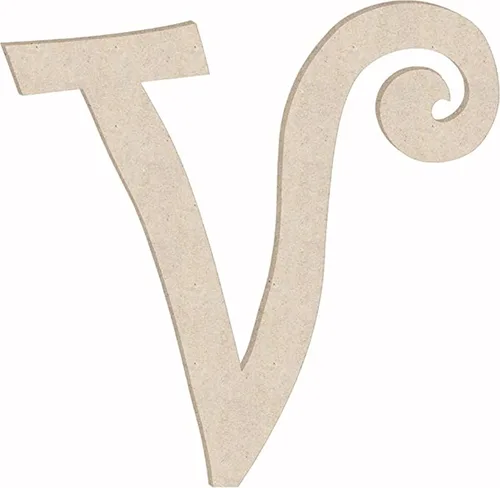 Miniatura 24 de Pequeña letra de madera de 2 pulgadas con forma de letra L para manualidades, decoración de letras sin terminar del alfabeto para niña, forma ABC