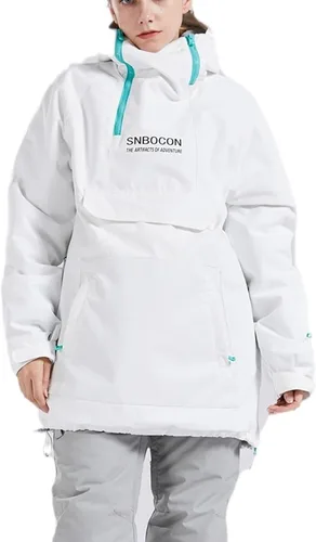 Miniatura 27 de Chaqueta anorak de esquí para mujer, impermeable, resistente al viento, cálido, para snowboard, abrigo de invierno con capucha
