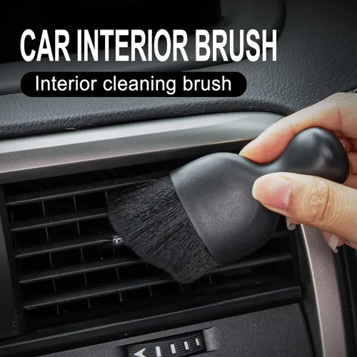 Miniatura 4 de GaRhomxy Cepillos para detalles del automóvil, cepillo suave para barrer el polvo del interior del automóvil, cepillo de cerdas suaves, herramienta