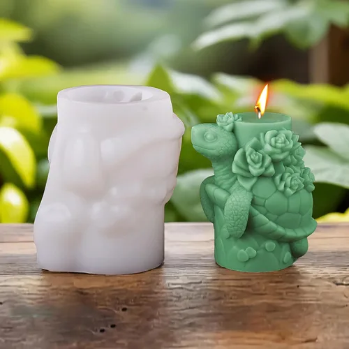 Miniatura 5 de Moldes de cilindro de flores Molde de vela espiral de onda de silicona - Moldes de fundición de resina de silicona para velas, resina y suministros