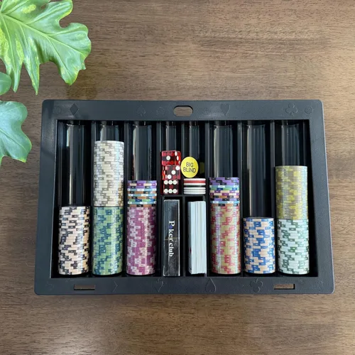 Miniatura 5 de Yuanhe Poker Chip Tray Holder - Blackjack Casino Poker Mesa Dealer Chips Rack Inserto